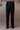 Black straight-leg drawstring trousers in smooth poly-viscose lycra blend
