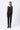 Black Poly Wool Asymmetrical Slim Fit Top with Beads Embroidery