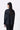 Black Poly Wool Relaxed Fit Shirt with Embroidered Tulle Yoke