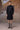 Women black designer shirt dress with cutwork sleeve detailing, luxury fashion India