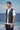 Black vest for men with button front and refined detailing