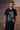 Black cotton T-shirt with Paris-inspired graphic print and relaxed fit