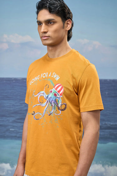 Caramel Premium Cotton Single Jersey Graphic T-Shirt