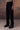 Classic Black Corduroy Trousers with Leather Detail - Genes Online Store