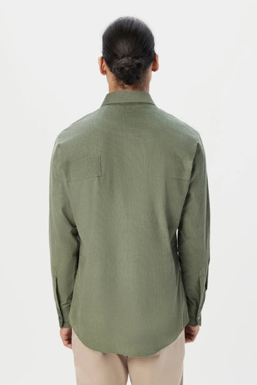 Classic Fit Button-Up Shirt with Detailed Seam Construction - Genes Lecoanet Hemant