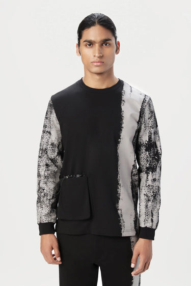 Classic Fit Sweatshirt with 3D Double Pocket - Genes Lecoanet Hemant