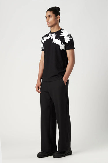 Classic Fit T-Shirt with Gingko Print Placement - Genes Lecoanet Hemant