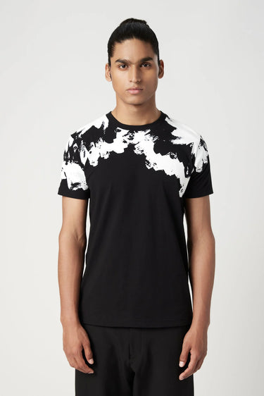 Classic Fit T-Shirt with Gingko Print Placement - Genes Lecoanet Hemant