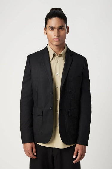 Classic Fit Two-Button Constructed Jacket with Flap Pocket - Genes Lecoanet Hemant