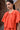 Red flounce sleeve dress with flowy silhouette and soft breathable fabric