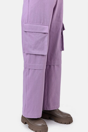 Cotton Drill Cargo Trousers With Zipper Pockets - Genes Lecoanet Hemant