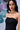 Cotton corset top styled for evening wear