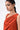 Cotton Poplin A-Line Dress with Asymmetric Neck-Coral Orange - Genes Lecoanet Hemant