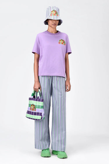 Cotton T-Shirt With Fruit Basket Embroidery - Genes Lecoanet Hemant