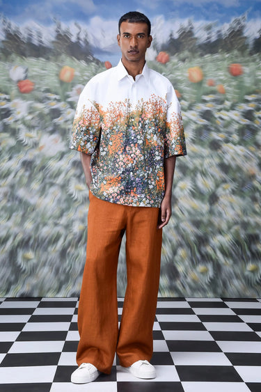 Drop Shoulder Meadow Oversized Shirt - Genes Online Store