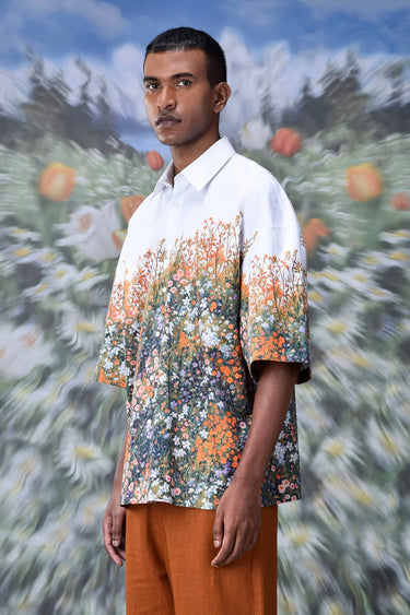 Drop Shoulder Meadow Oversized Shirt - Genes Online Store