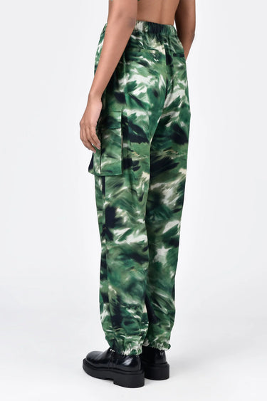 Easy Fit Cargo Trousers with Camouflage Print - Genes Lecoanet Hemant