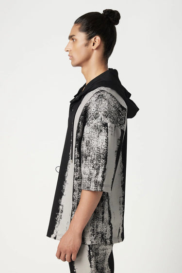 Easy Fit Hoodie T-Shirt with 3D Double Pocket Detail - Genes Lecoanet Hemant