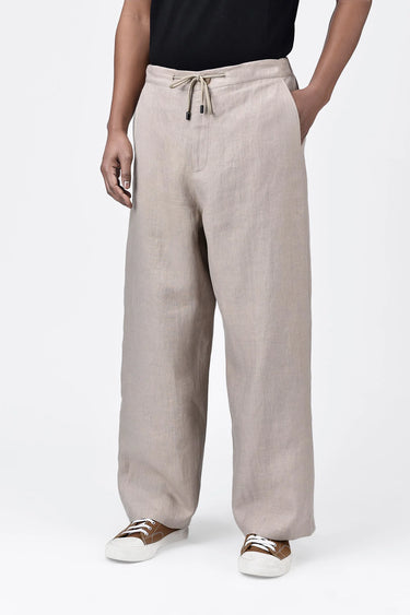 Easy Fit Men's Herringbone Trousers - Genes Lecoanet Hemant