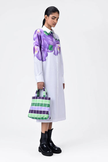 Easy-Fit Shirt Dress With Floral Print - Genes Lecoanet Hemant