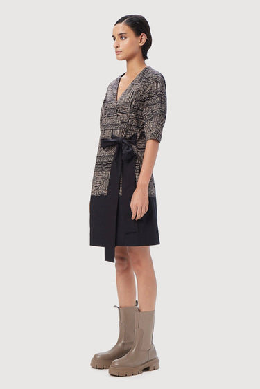 Easy Fit Wrap-Around Dress with Tie-Up Strap - Genes Lecoanet Hemant