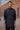 Men black designer band collar shirt with embroidery, luxury fashion India