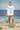 Embroidered Boat-Neck Top in Premium Giza Cotton Poplin – White