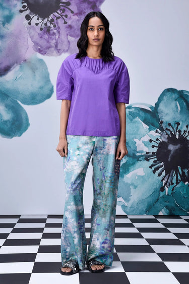 Gather Heart Regular Fit Top- French Lavender - Genes Online Store