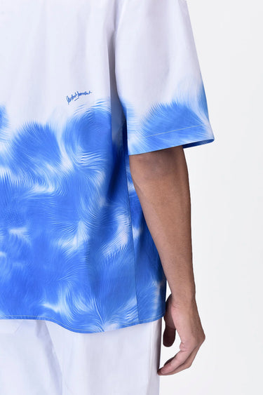 Giza Cotton Cubon Collar Shirt UV Print