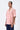 Giza Cotton Poplin Easy Fit Cuban Collar Shirt with Micro Cell Embroidery - Pink