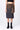 Giza Cotton Poplin Straight Fit Skirt with Draped Waist - Brown - Genes Lecoanet Hemant