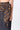 Giza Cotton Poplin Straight Fit Skirt with Draped Waist - Brown - Genes Lecoanet Hemant
