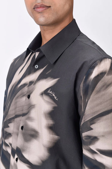Giza Cotton Shirt with UV Flower Print - Genes Lecoanet Hemant