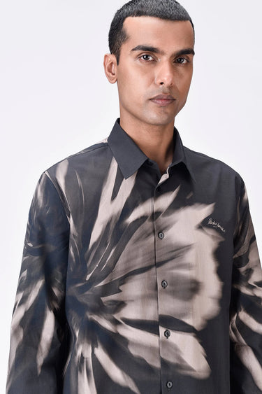 Giza Cotton Shirt with UV Flower Print - Genes Lecoanet Hemant
