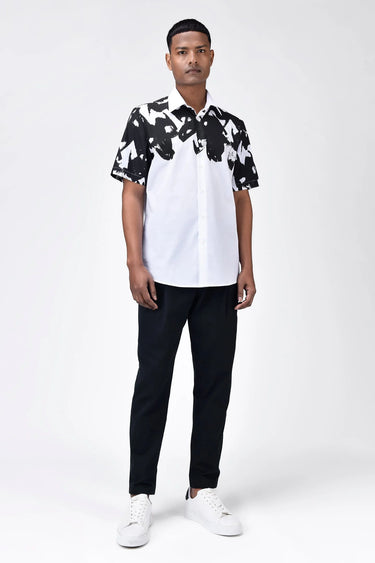 Half-Sleeve Moth Mirage Button-Up Shirt - Genes Lecoanet Hemant