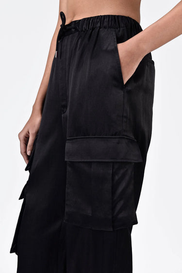 Heavy Satin Easy Fit Cargo Trousers - Genes Lecoanet Hemant