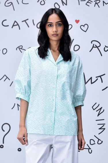 Labyrinth Print Relax Fit Shirt - Genes Online Store