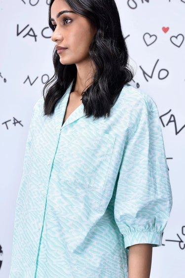 Labyrinth Print Relax Fit Shirt - Genes Online Store