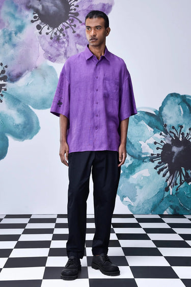 Lavender Graffiti Oversized Shirt - Genes Online Store