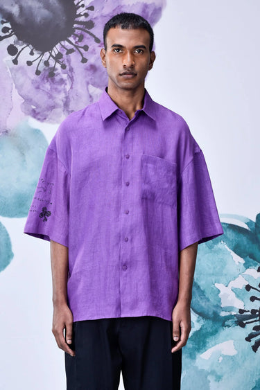 Lavender Graffiti Oversized Shirt - Genes Online Store