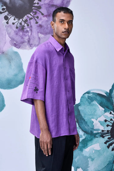 Lavender Graffiti Oversized Shirt - Genes Online Store