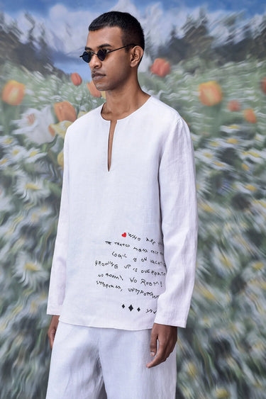 Linen Graffiti T-shirt - Genes Online Store