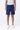 Linen Herringbone Shorts with Drawstring Waist - Navy Blue - Genes Lecoanet Hemant