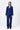 Linen Jacket with Constructed Darts - Navy Blue - Genes Lecoanet Hemant