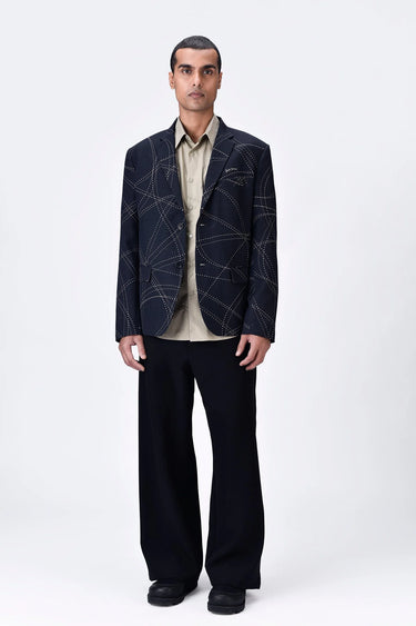 Linen Jacket with Dotted Aurora Print - Genes Lecoanet Hemant
