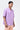 Men's Lavender Cotton Poplin Easy Fit Shirt with Cubon Collar - Genes Lecoanet Hemant