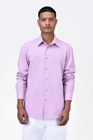 Men's Regular Fit Button Up Shirt with Box Pleat - Genes Lecoanet Hemant