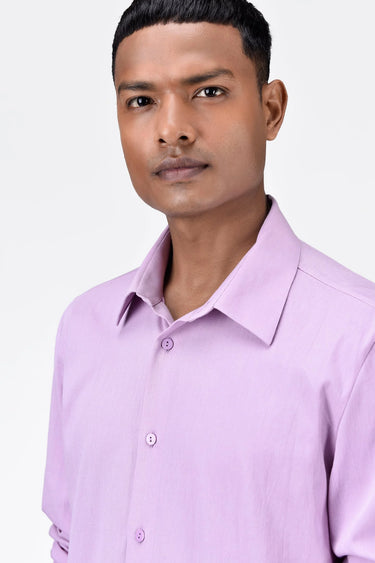 Men's Regular Fit Button Up Shirt with Box Pleat - Genes Lecoanet Hemant