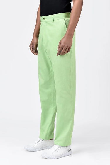 Men's Regular Fit Corduroy Trousers Mint Green - Genes Lecoanet Hemant