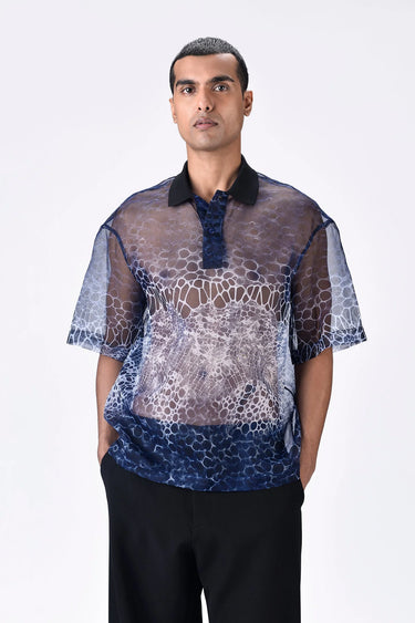 Microcell Print Organza Polo - Genes Lecoanet Hemant